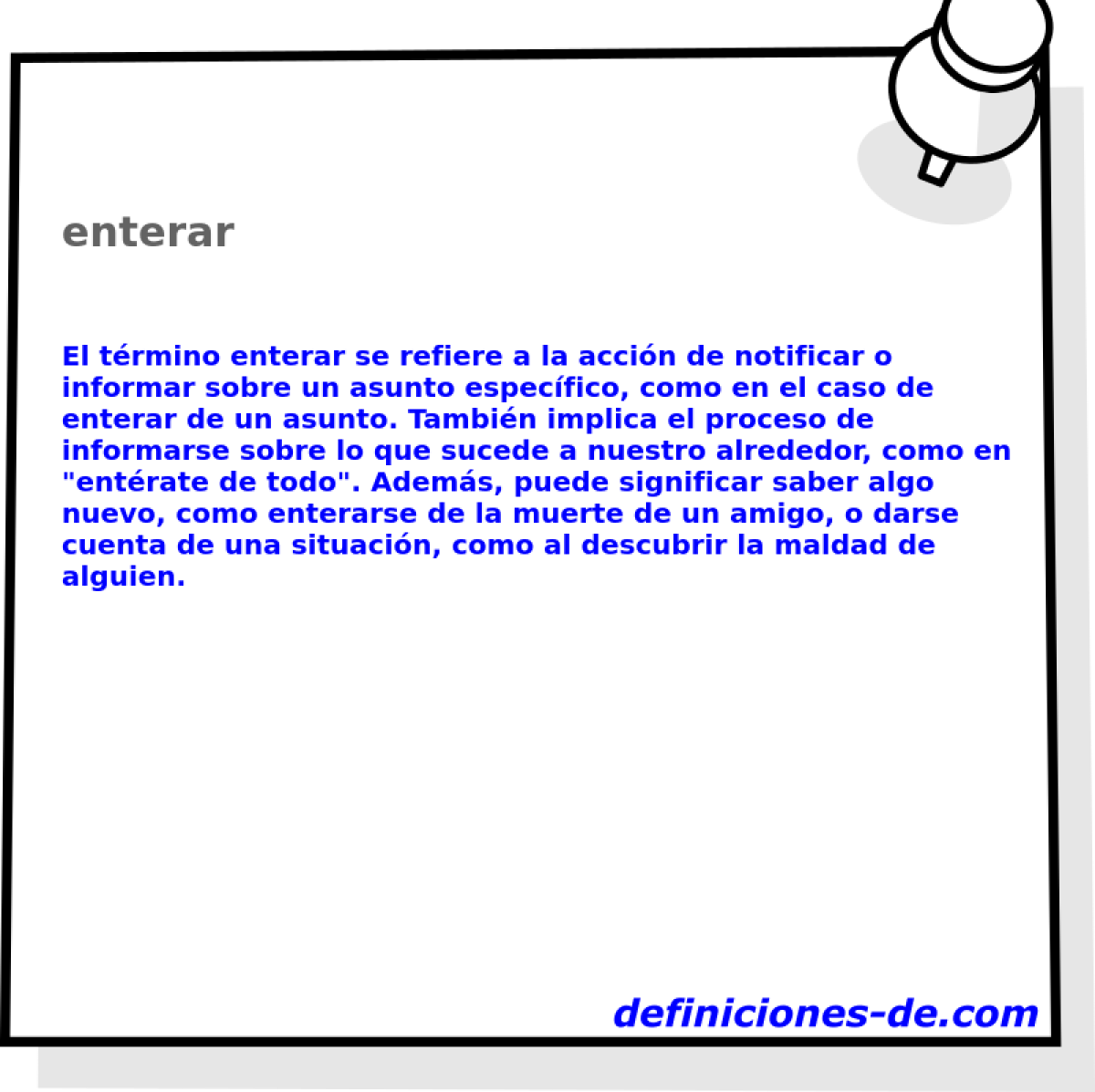 enterar 