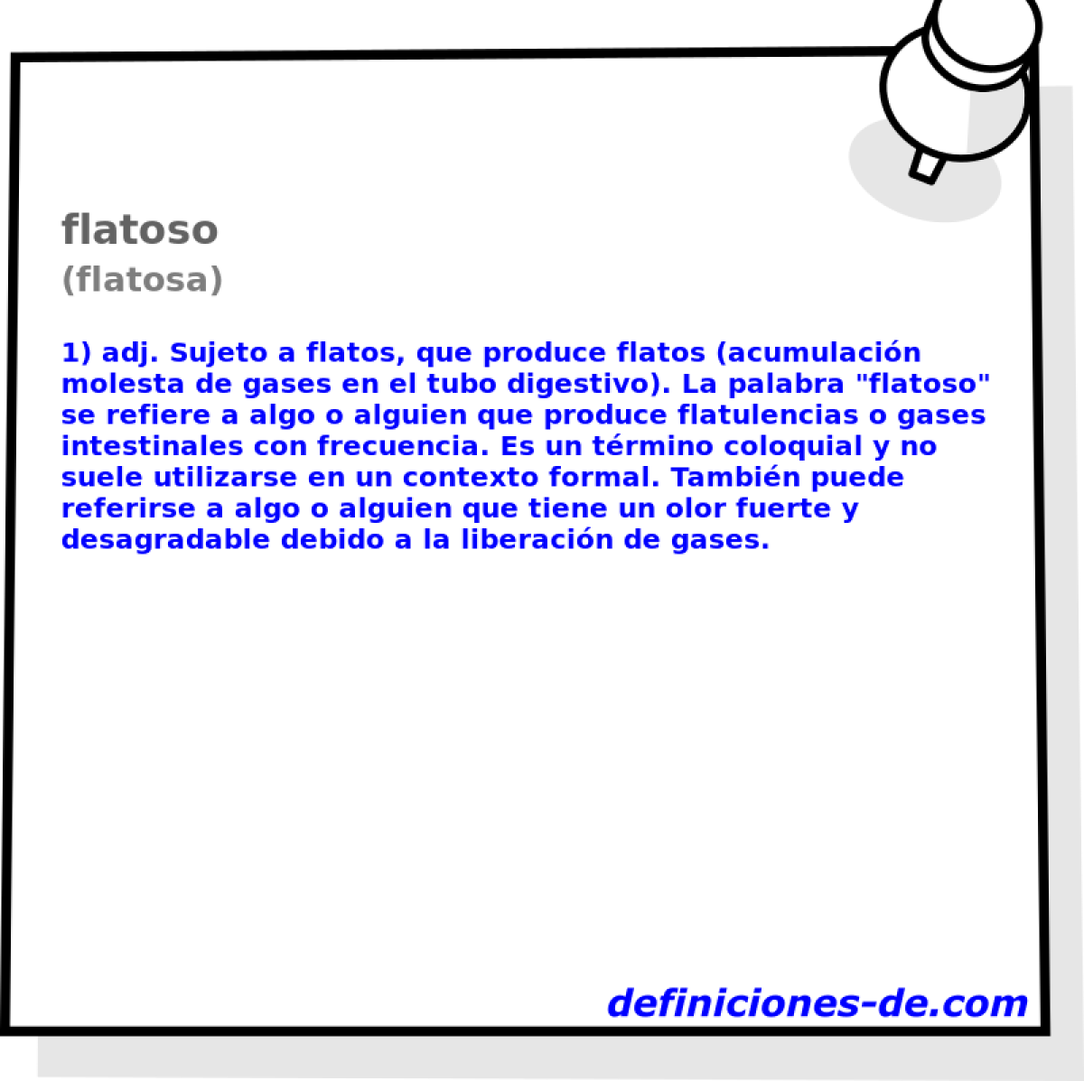 flatoso (flatosa)