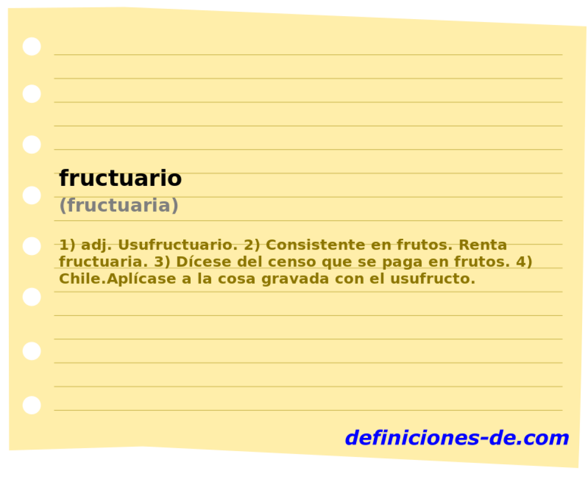 fructuario (fructuaria)