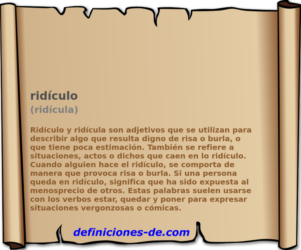 ridculo (ridcula)