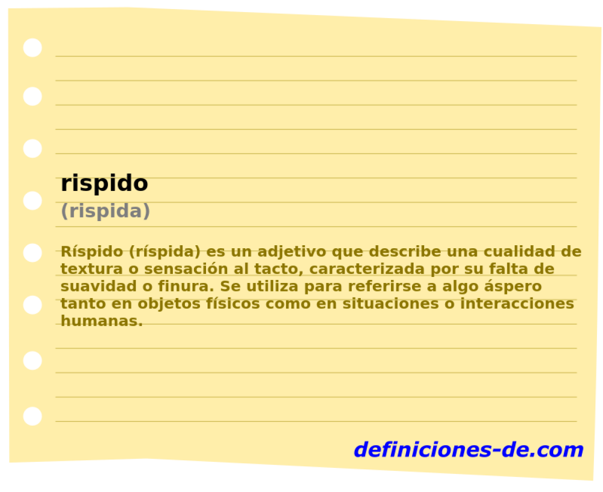 rispido (rispida)