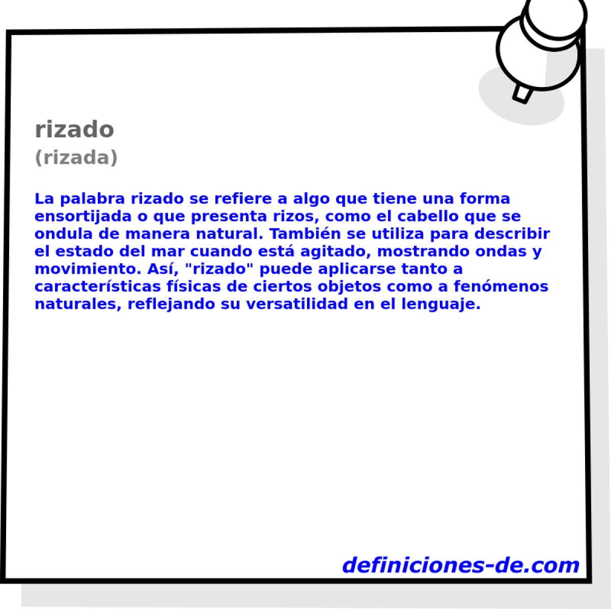 rizado (rizada)