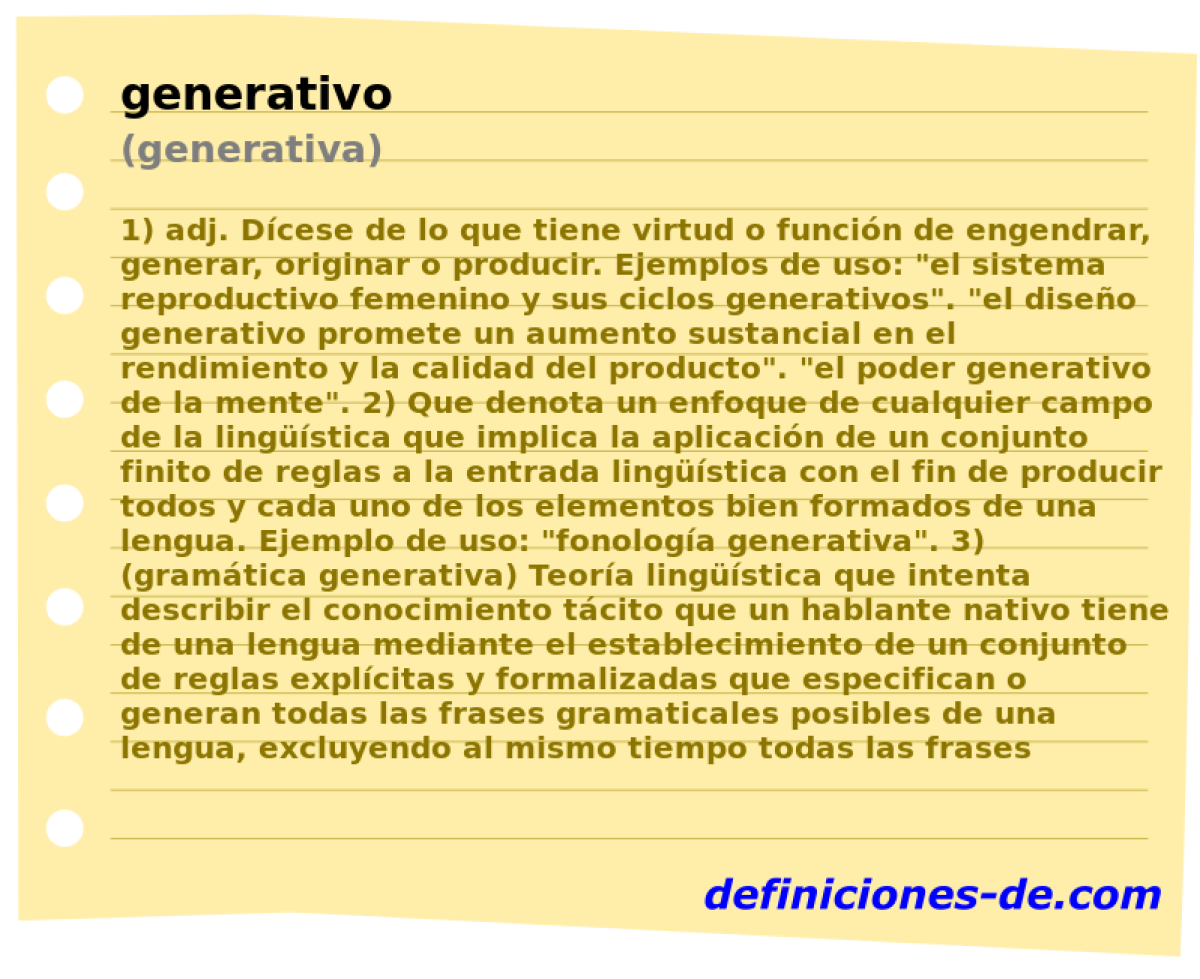 generativo (generativa)
