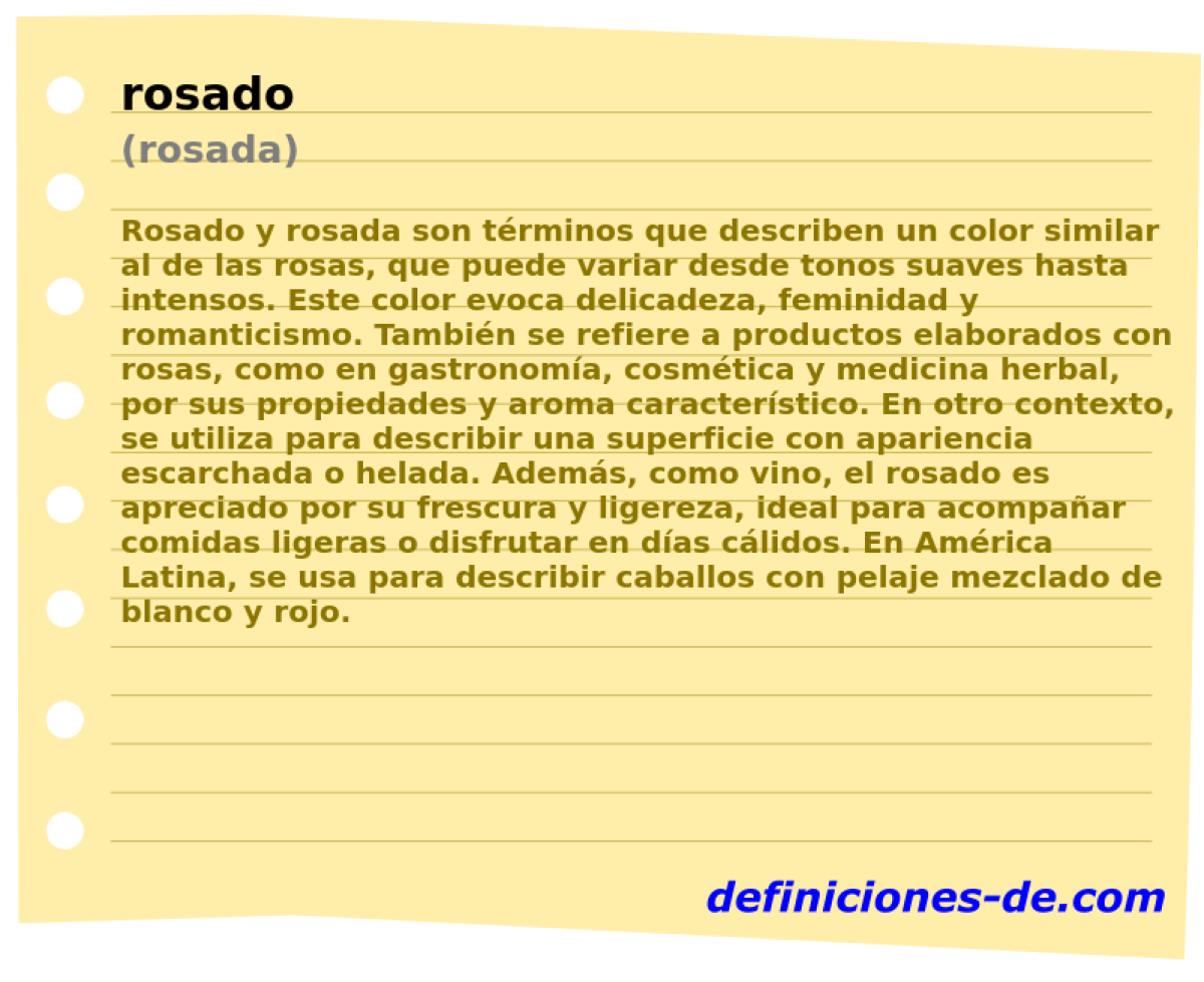 rosado (rosada)