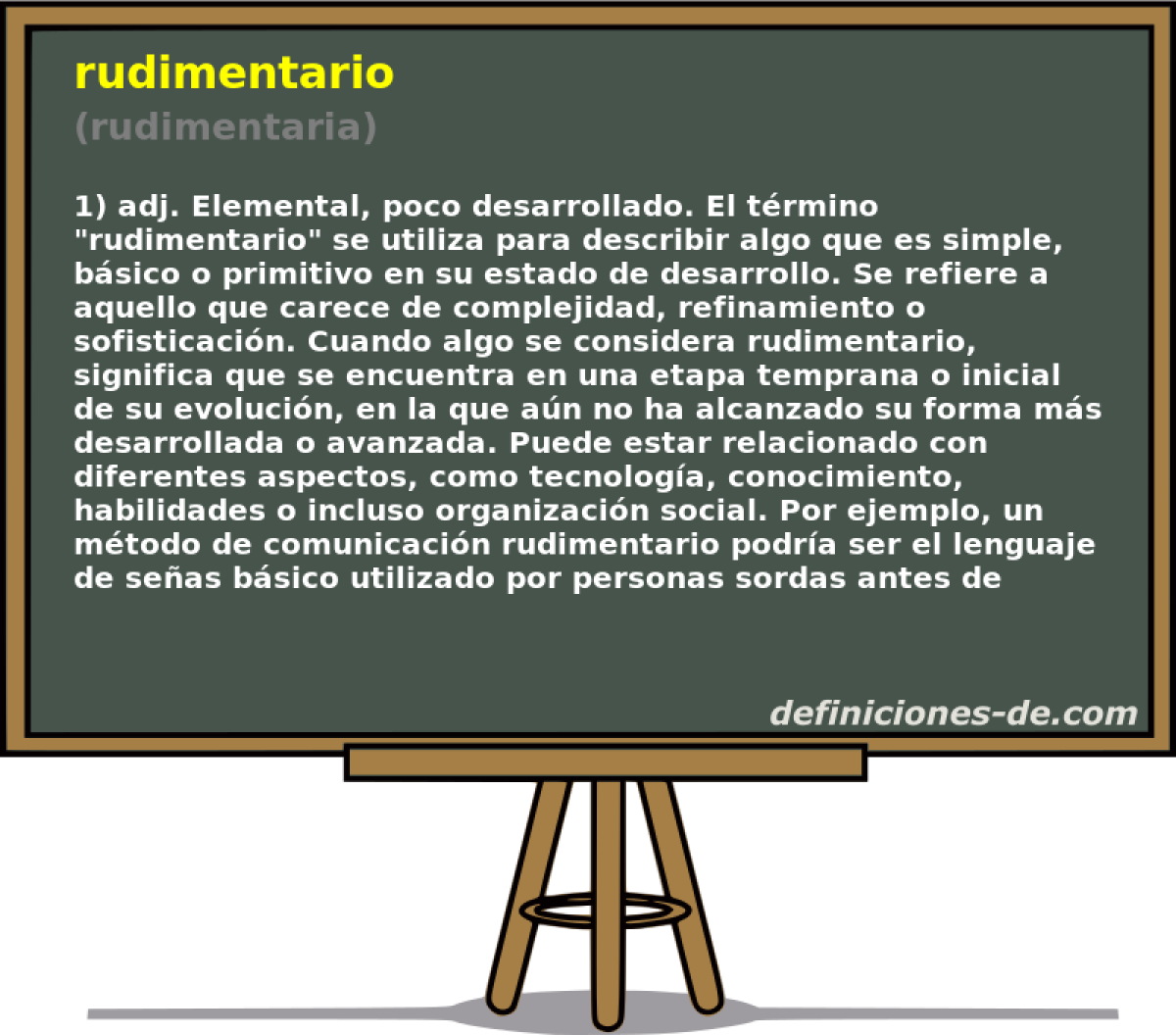 rudimentario (rudimentaria)