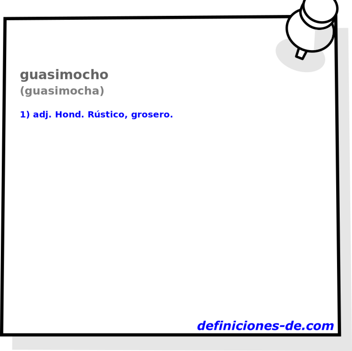 guasimocho (guasimocha)