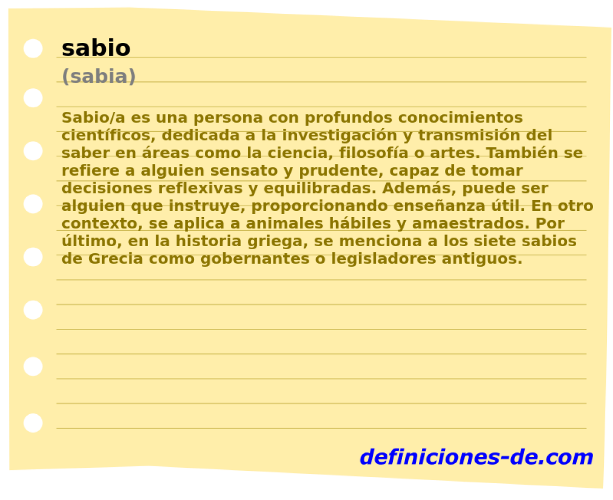 sabio (sabia)