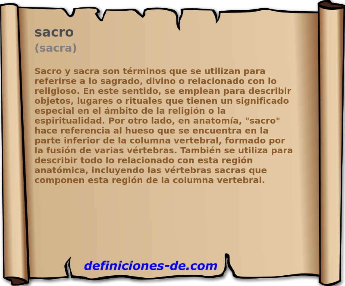 sacro (sacra)