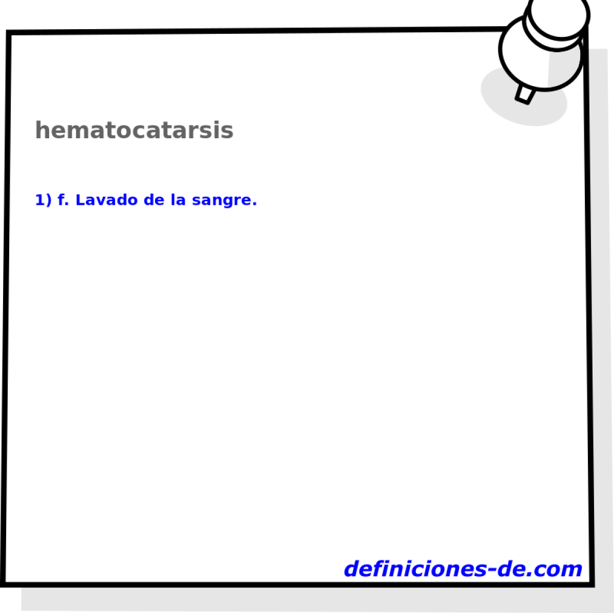 hematocatarsis 