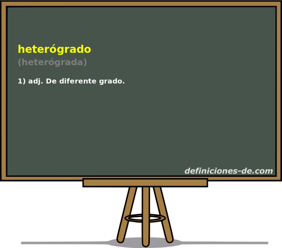 hetergrado (hetergrada)