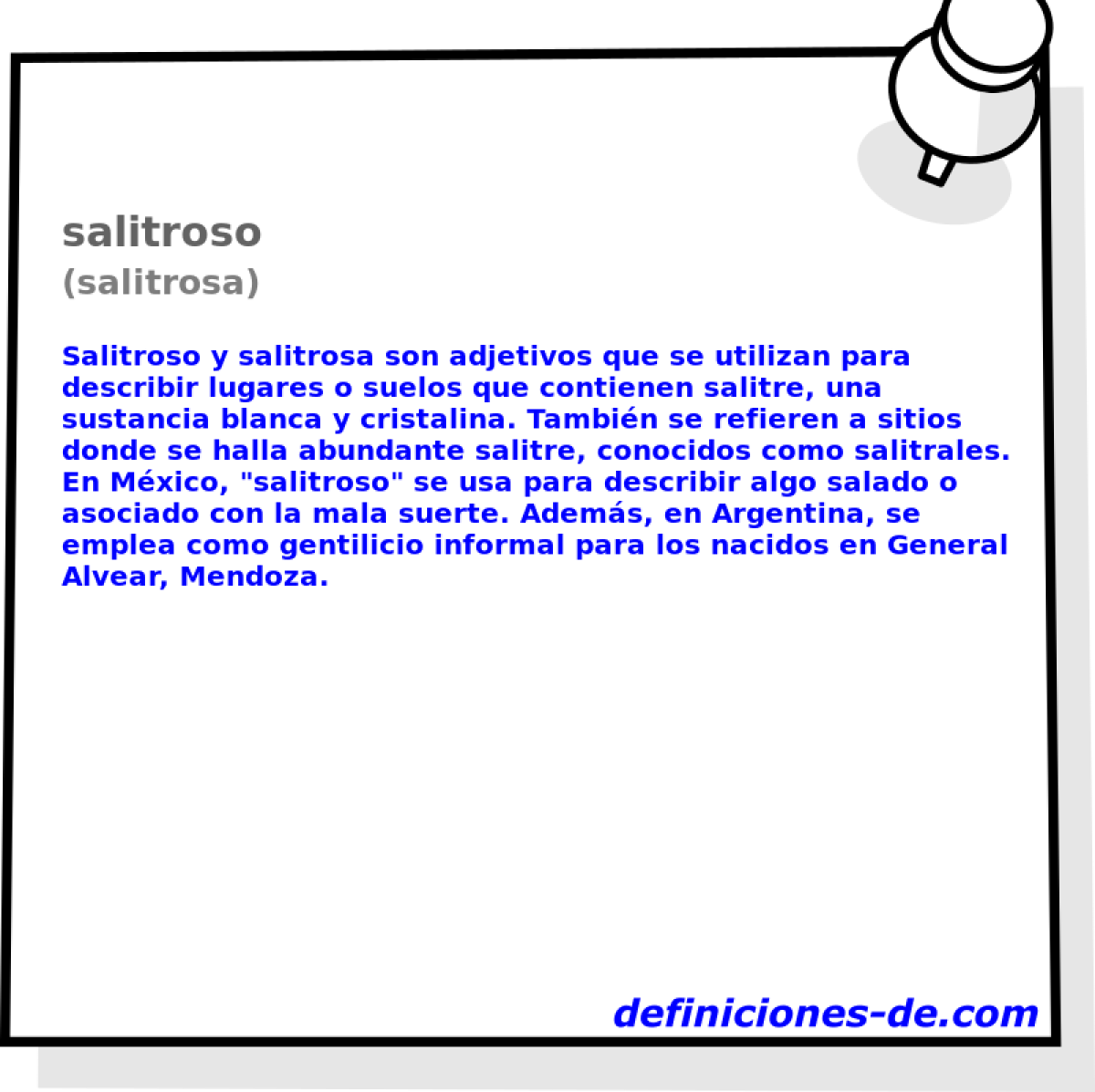 salitroso (salitrosa)