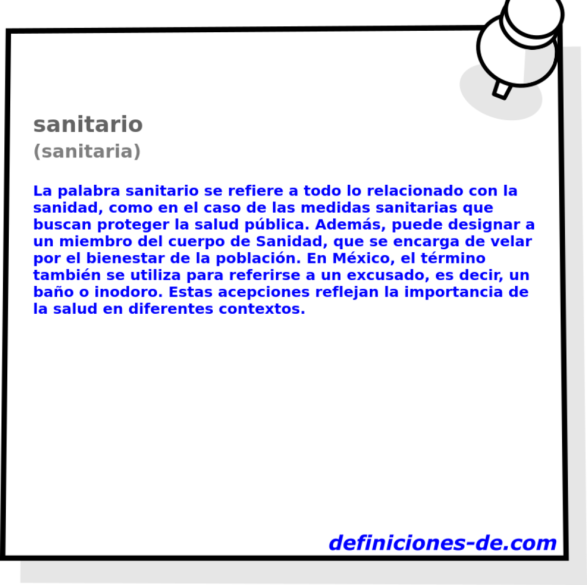 sanitario (sanitaria)