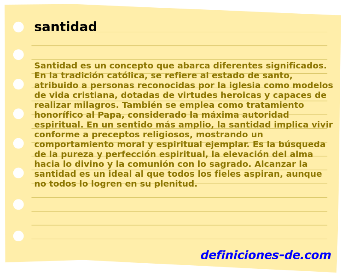 santidad 