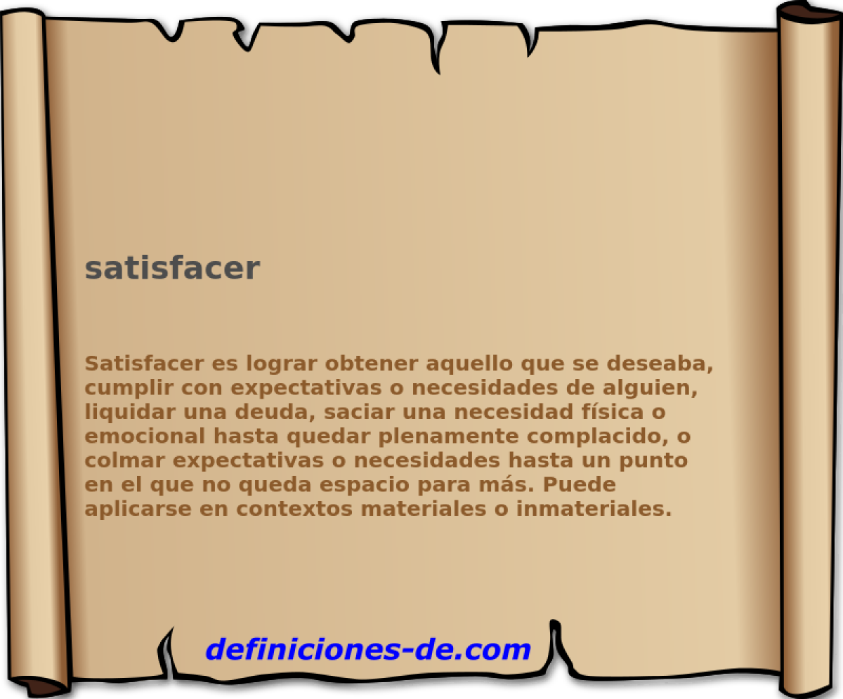 satisfacer 