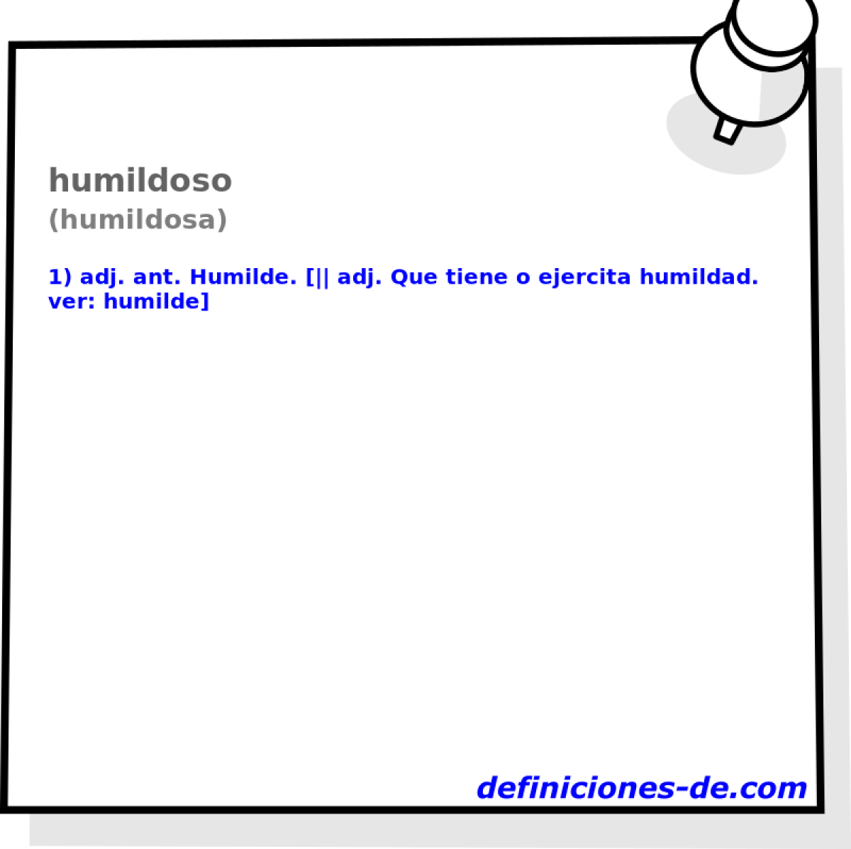 humildoso (humildosa)