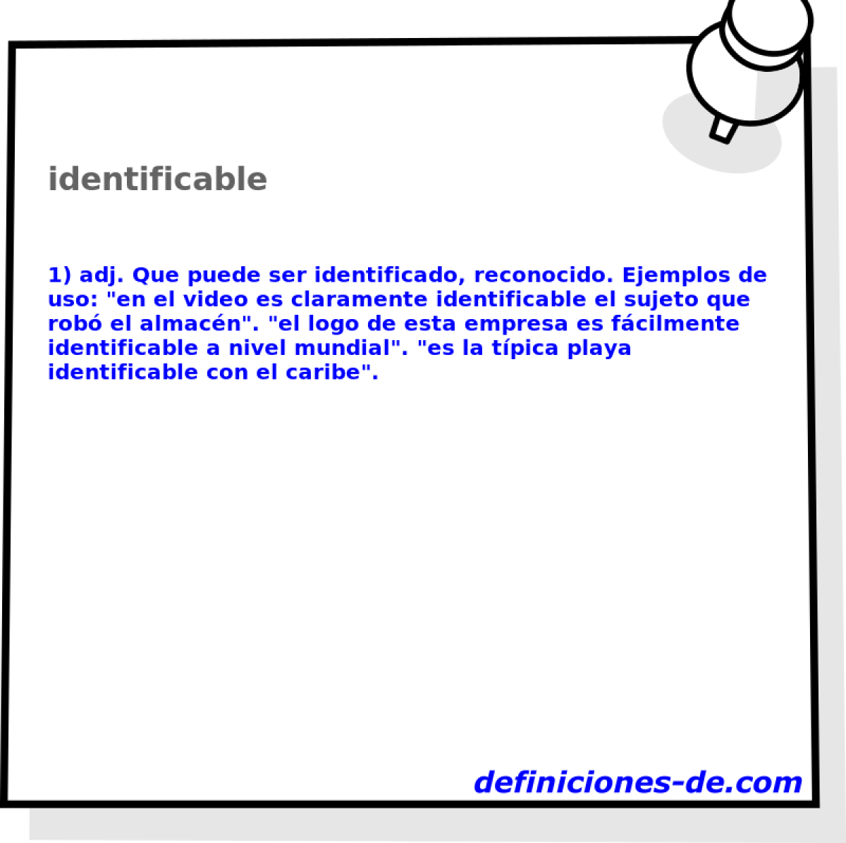 identificable 
