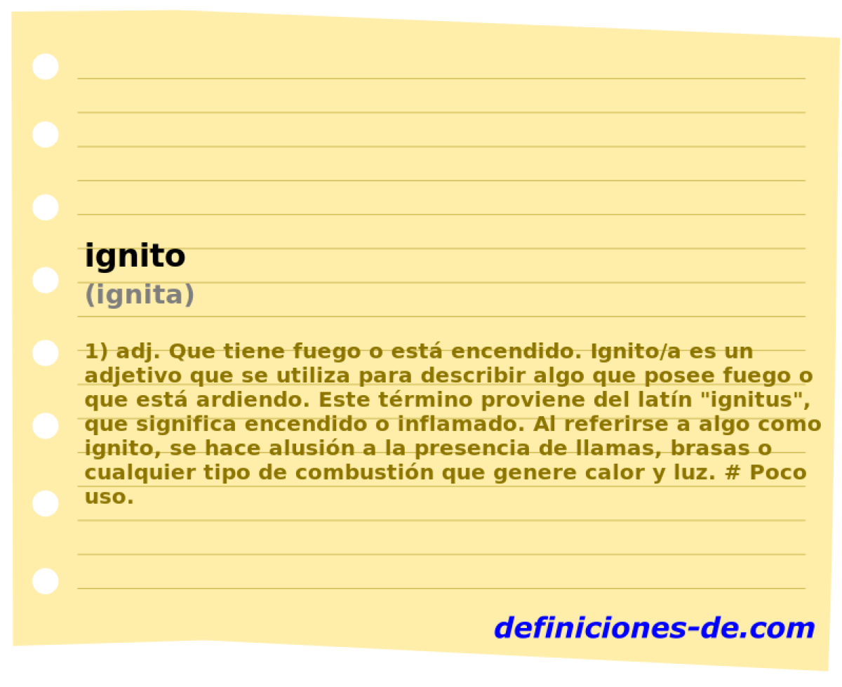 ignito (ignita)