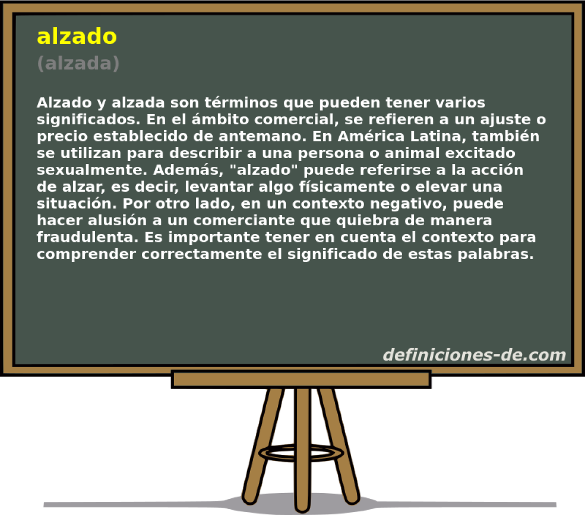 alzado (alzada)