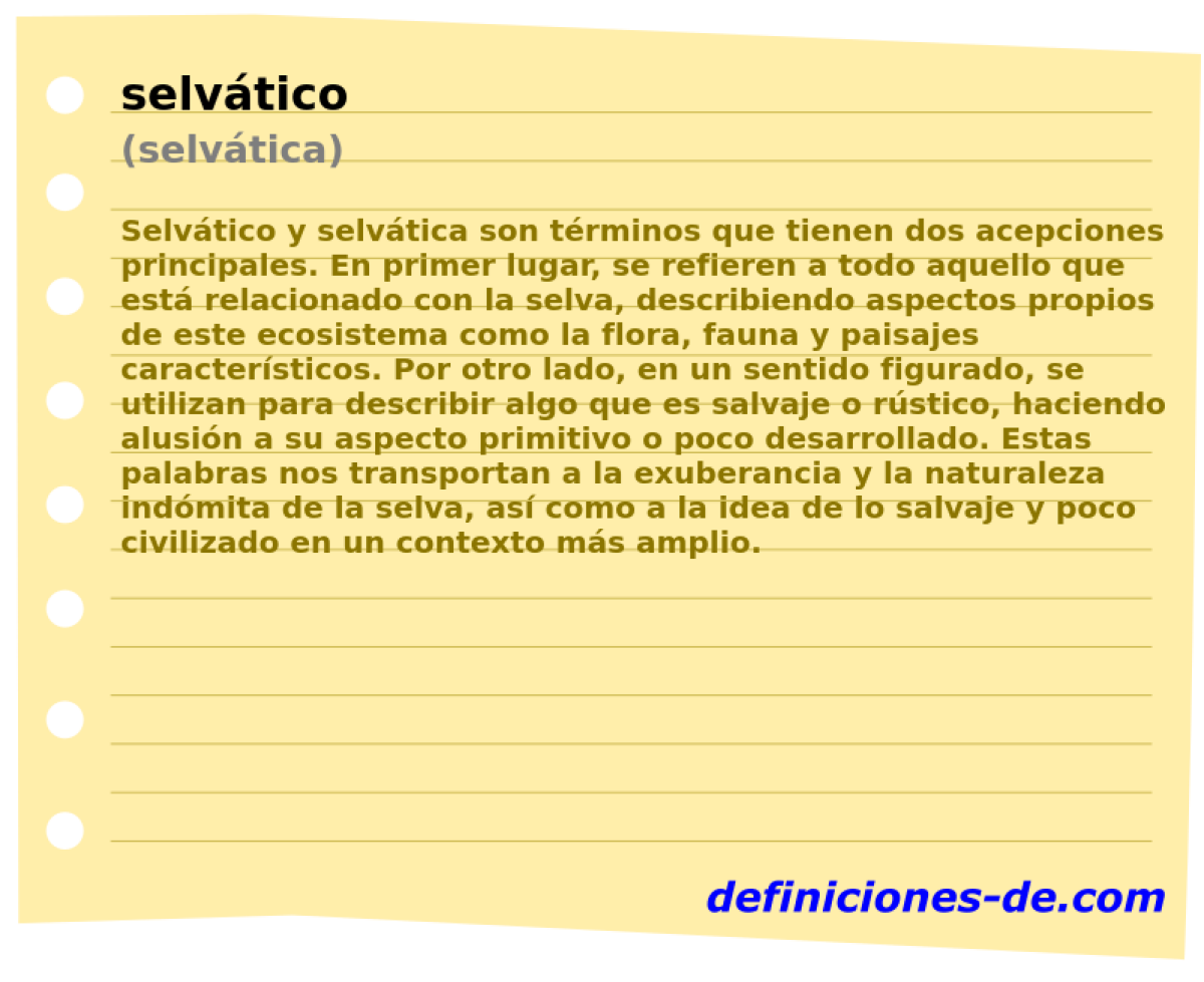 selvtico (selvtica)