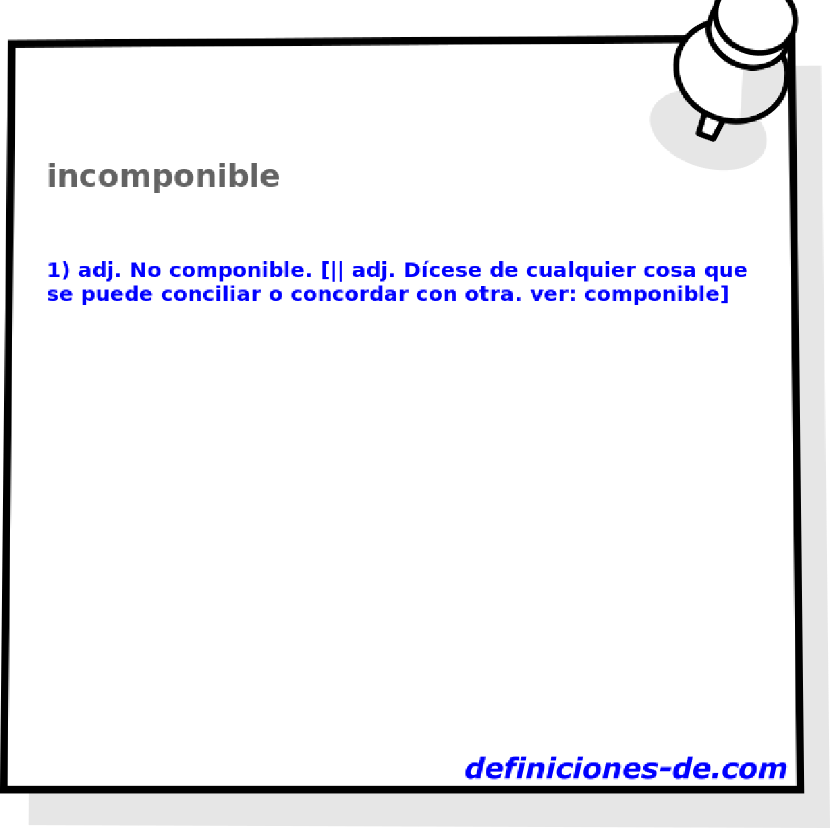 incomponible 
