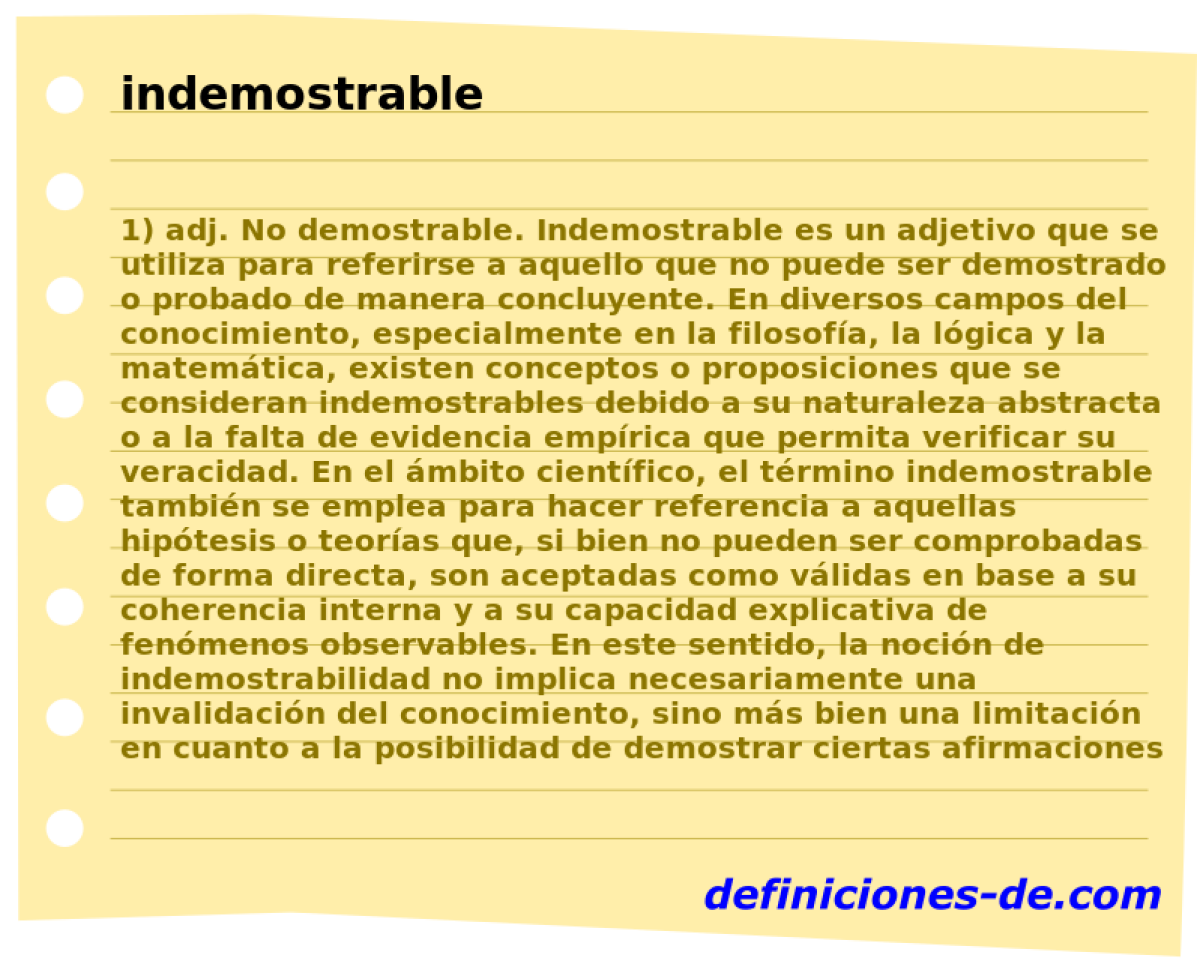 indemostrable 