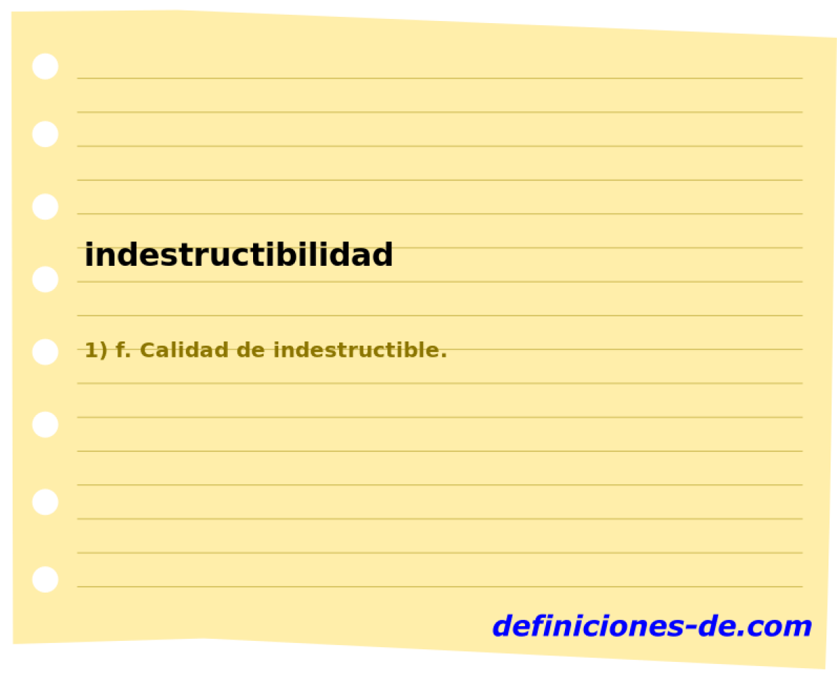 indestructibilidad 