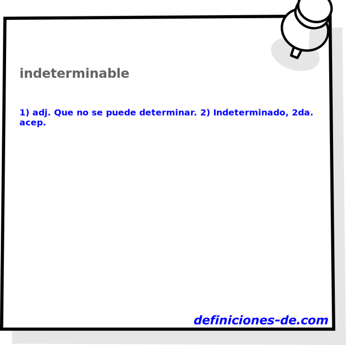 indeterminable 