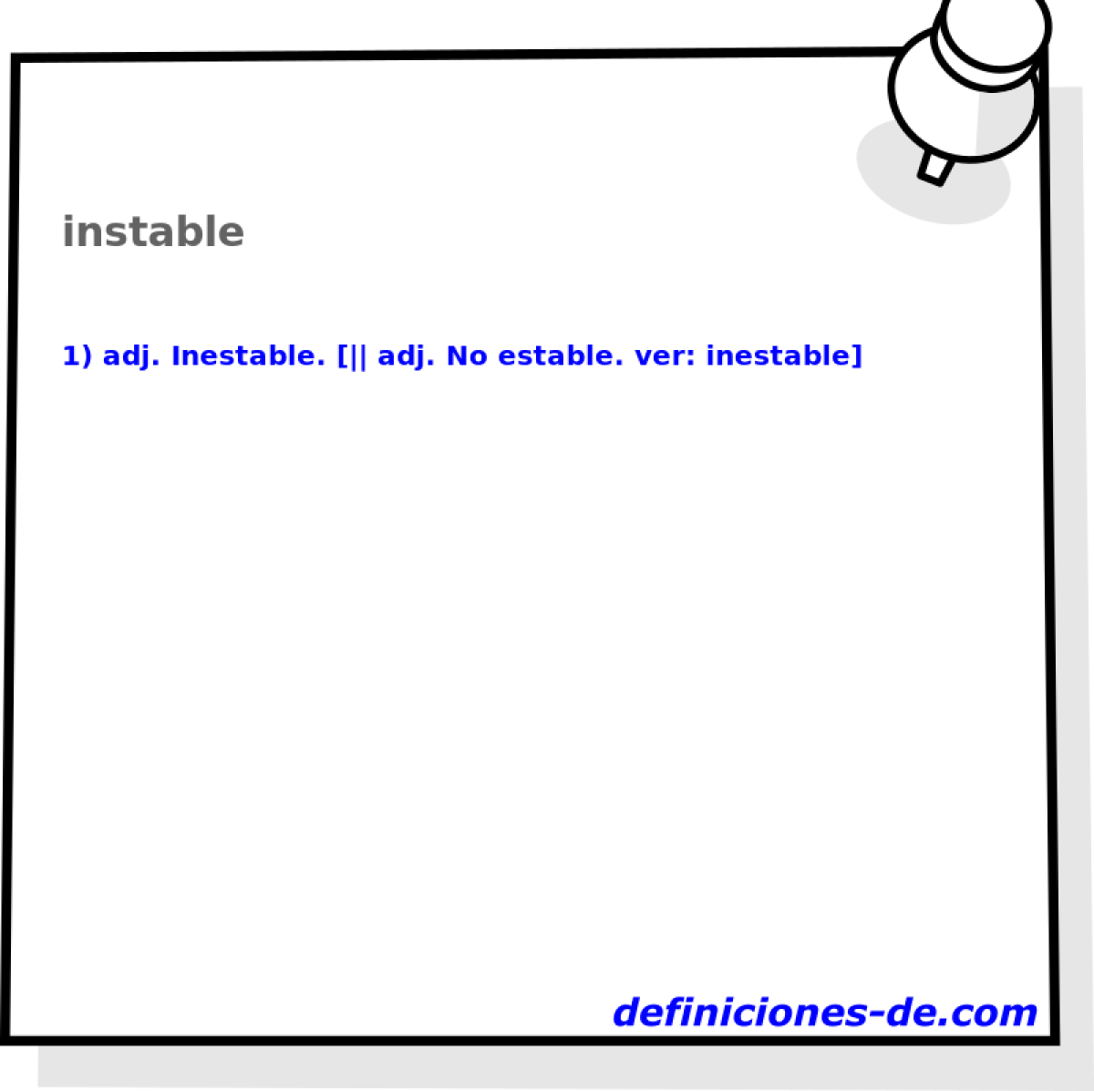 instable 