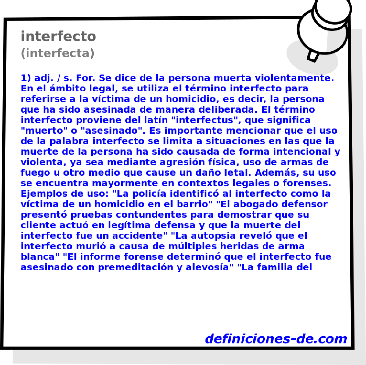 interfecto (interfecta)
