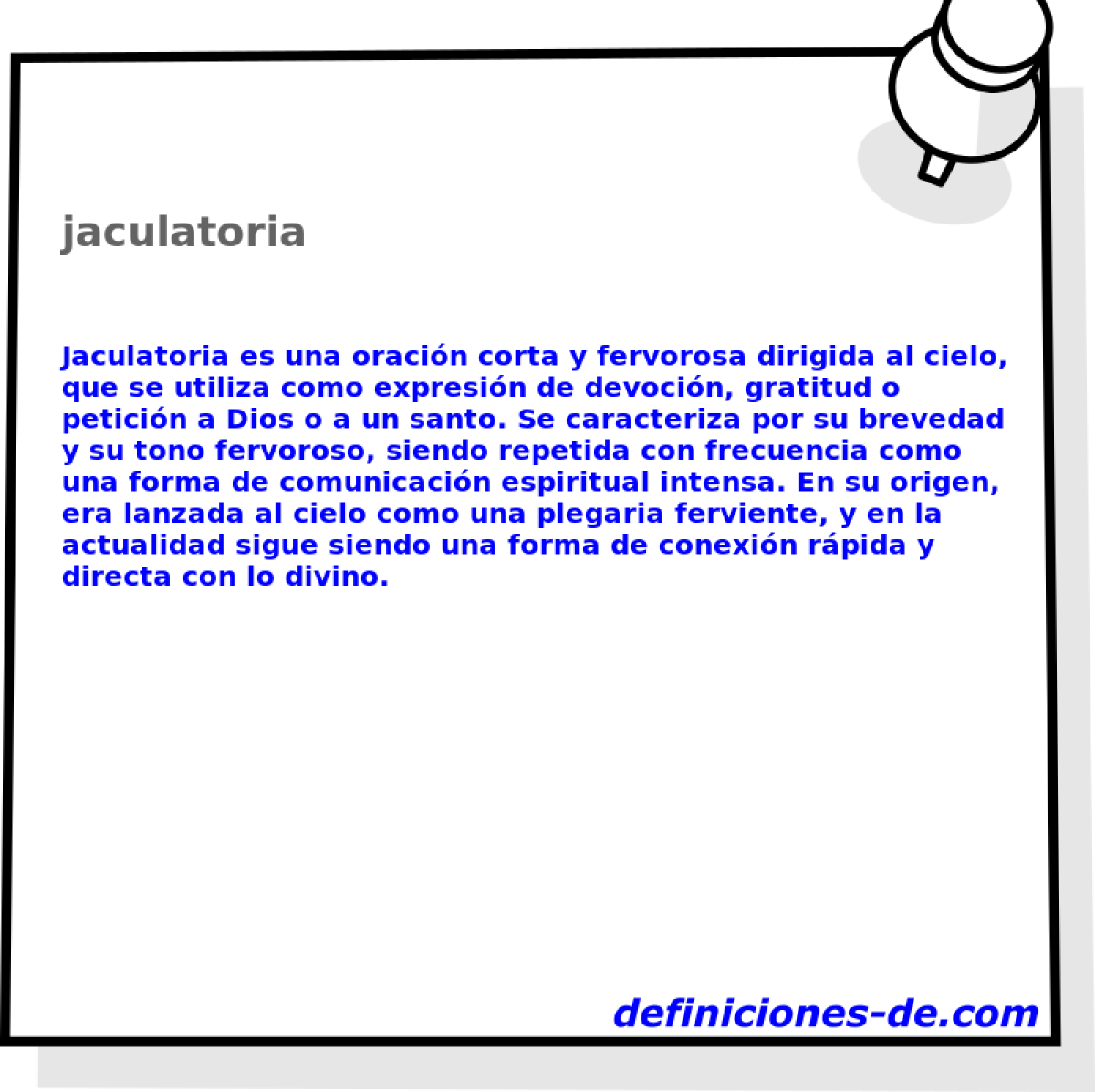 jaculatoria 