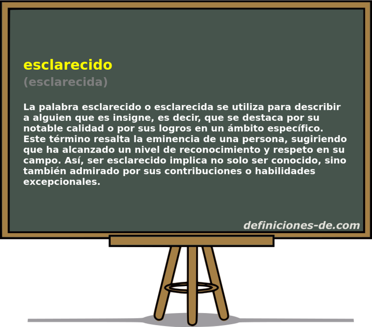 esclarecido (esclarecida)