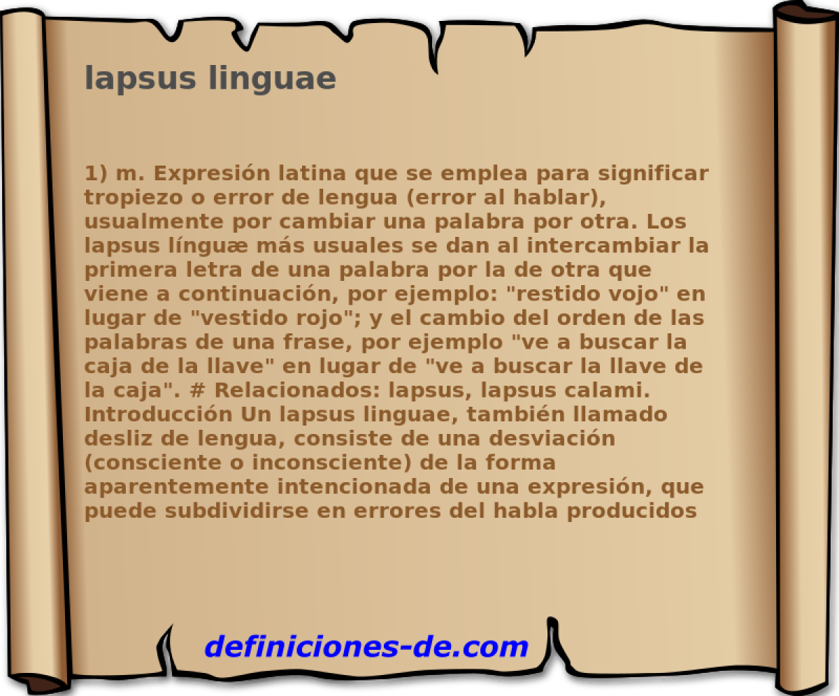 lapsus linguae 
