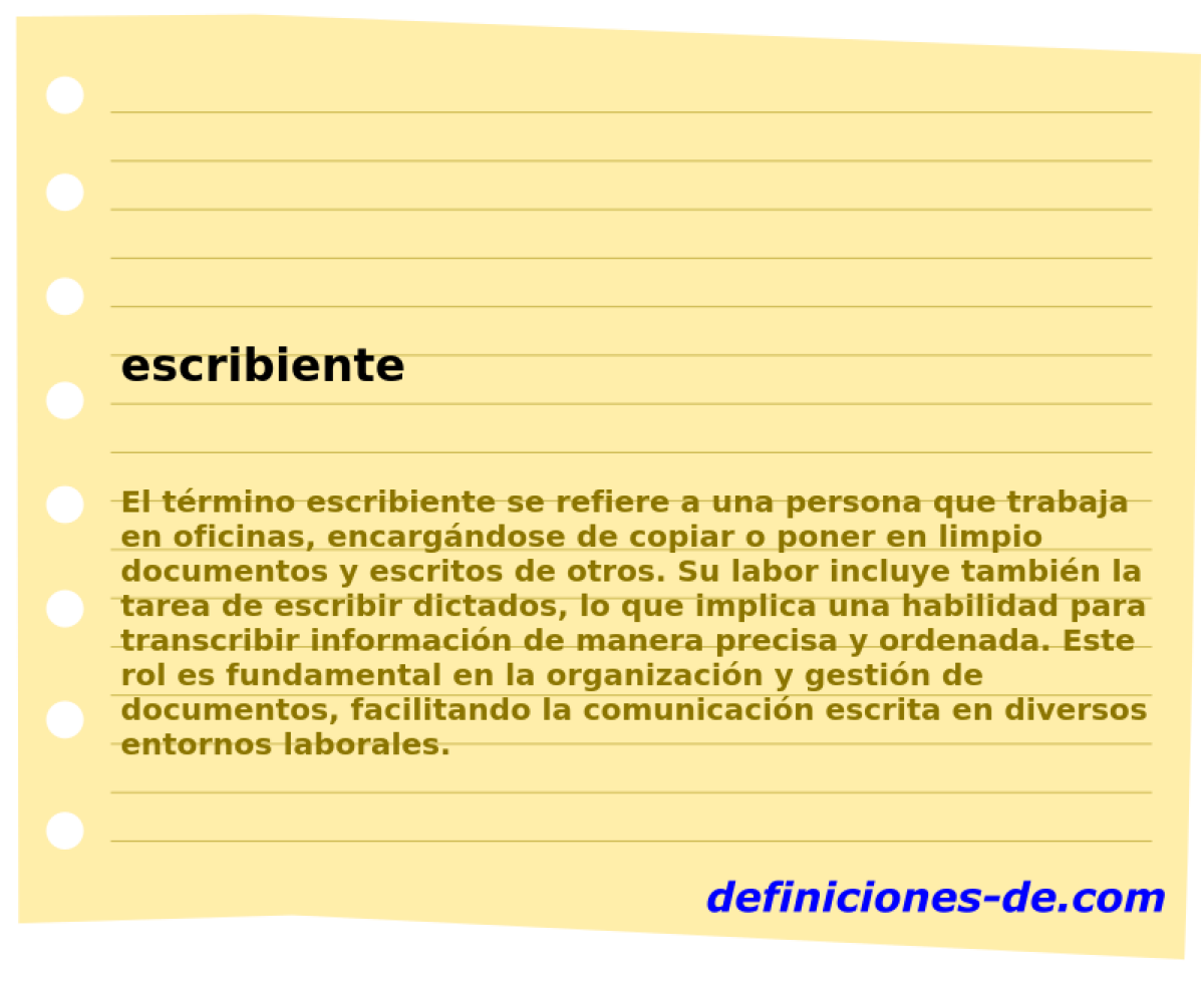 escribiente 