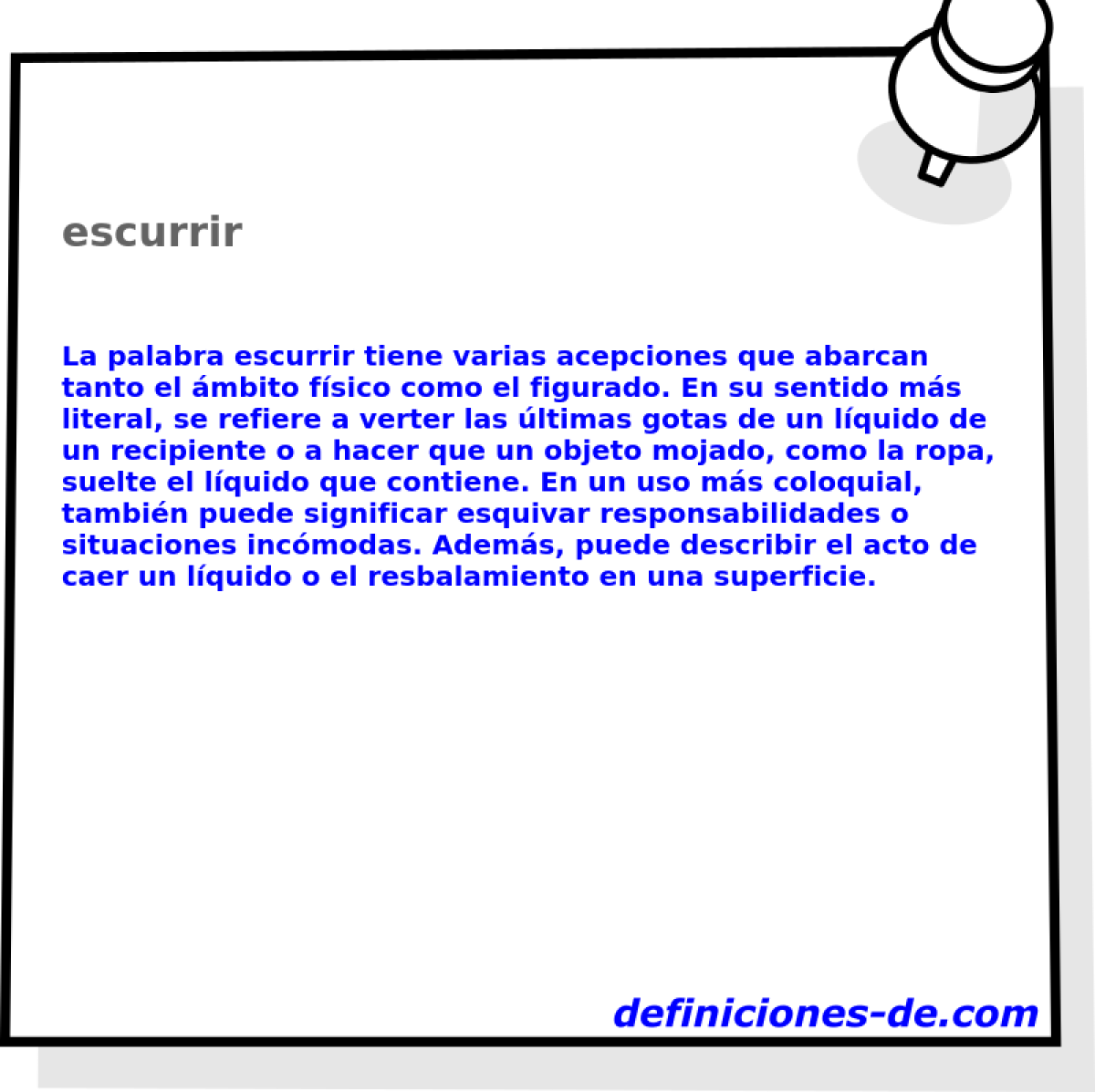 escurrir 