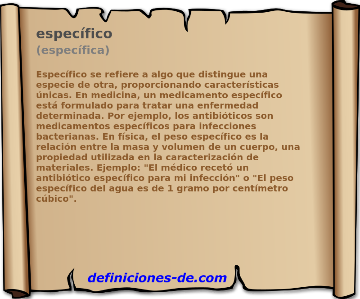 especfico (especfica)