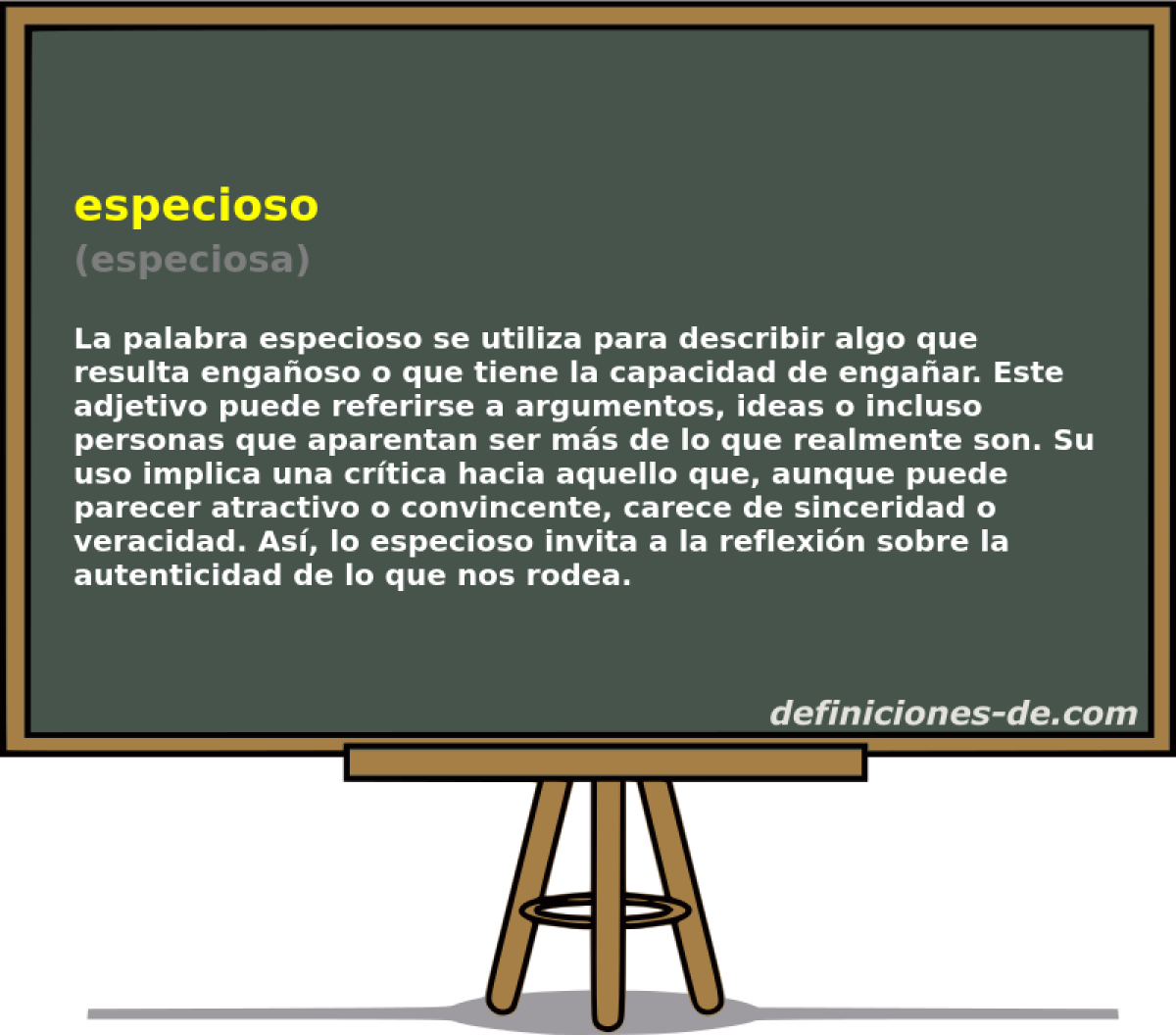 especioso (especiosa)