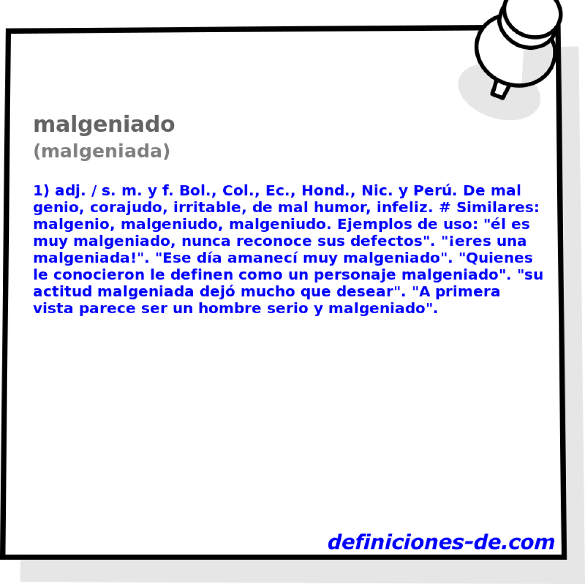 malgeniado (malgeniada)