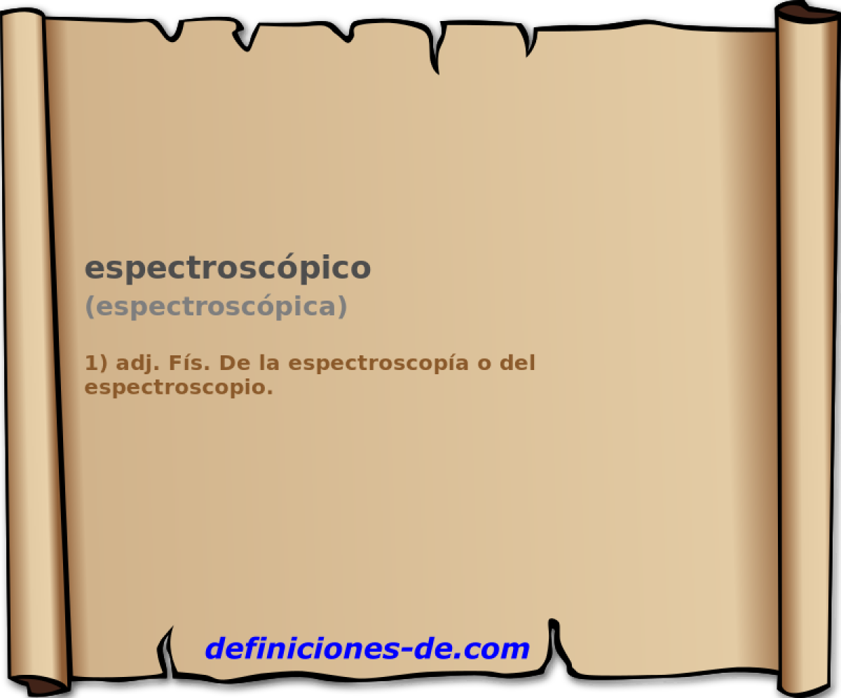 espectroscpico (espectroscpica)