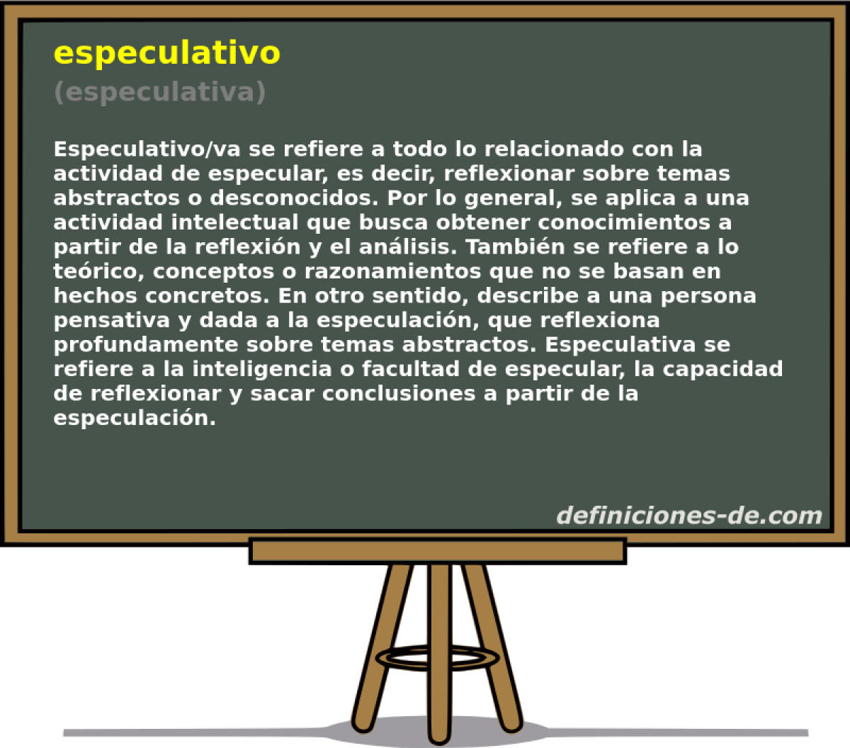 especulativo (especulativa)