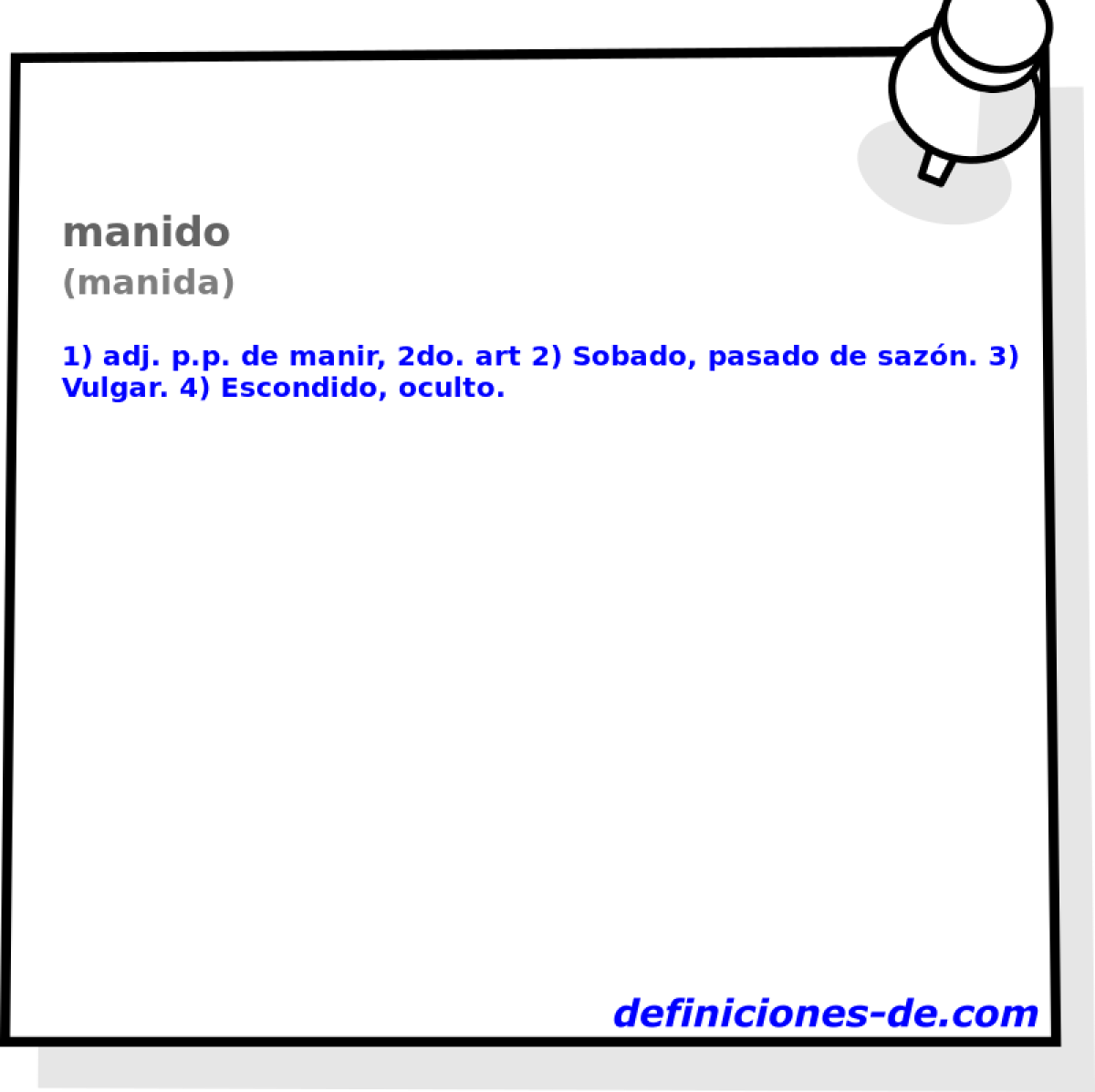 manido (manida)