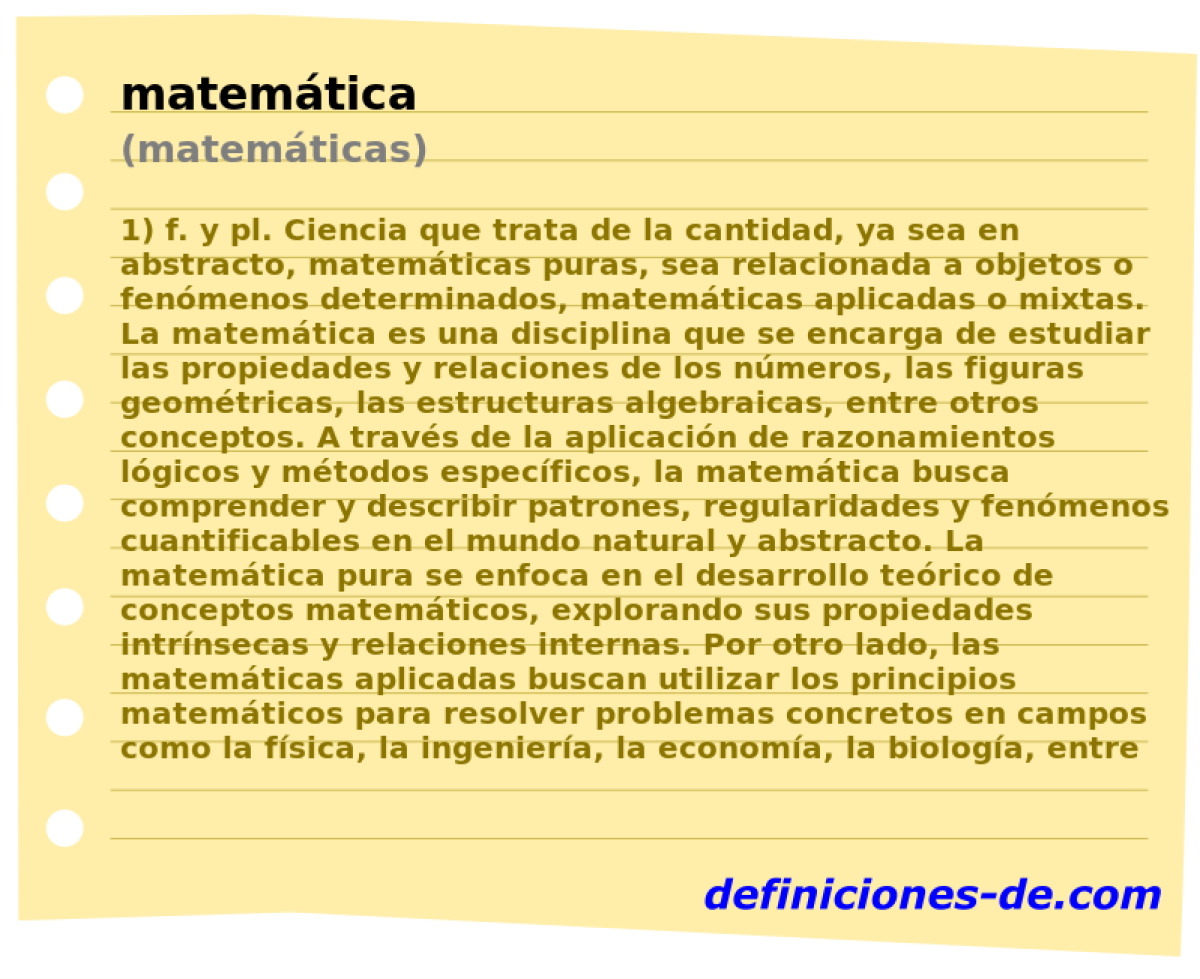 matemtica (matemticas)