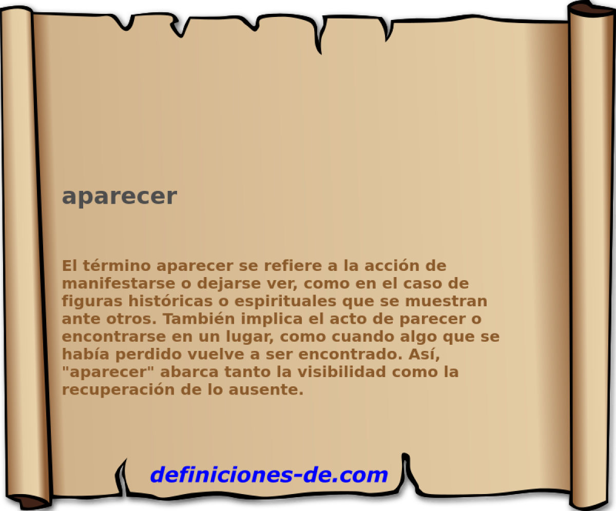 aparecer 