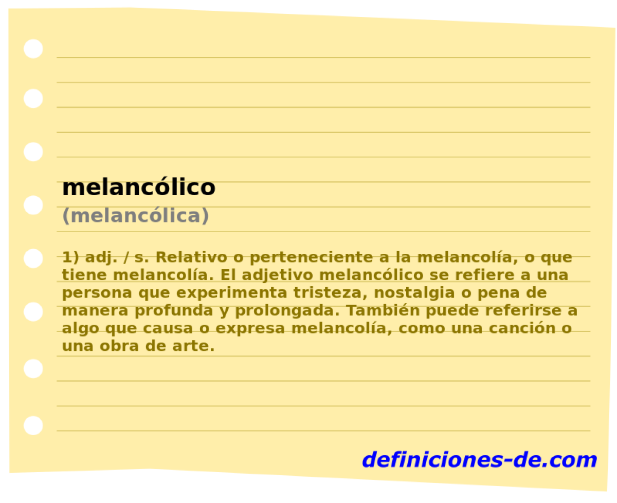 melanclico (melanclica)