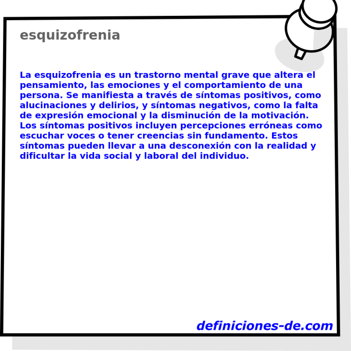 esquizofrenia 