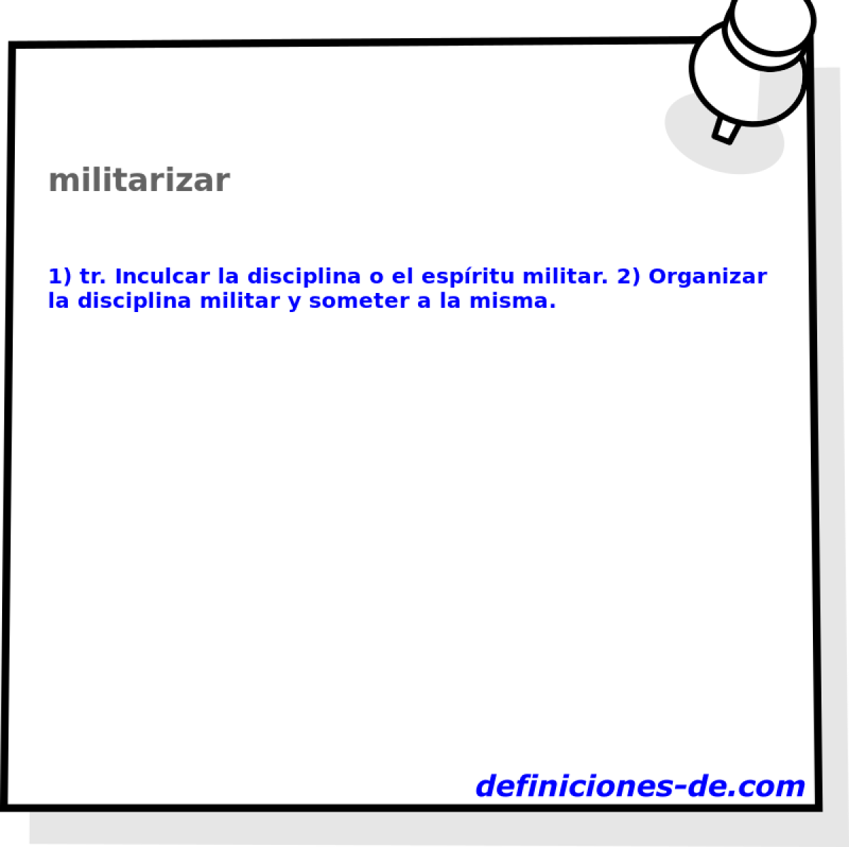 militarizar 