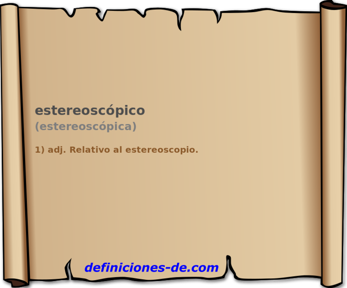 estereoscpico (estereoscpica)