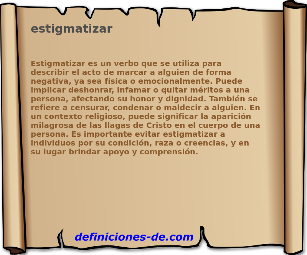 estigmatizar 