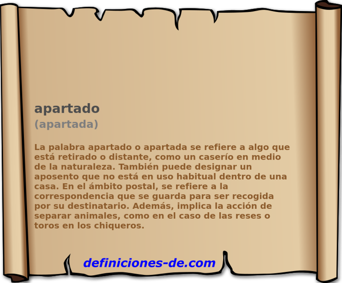 apartado (apartada)