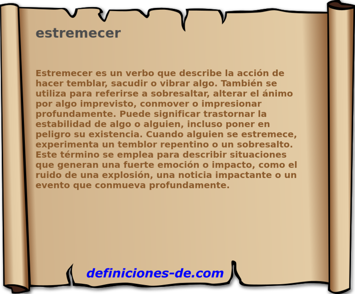 estremecer 