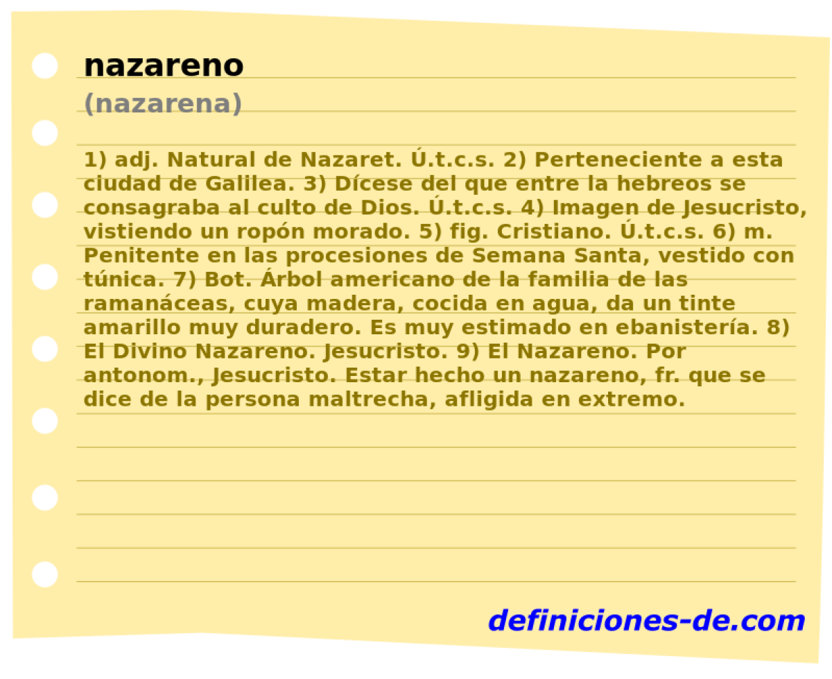 nazareno (nazarena)